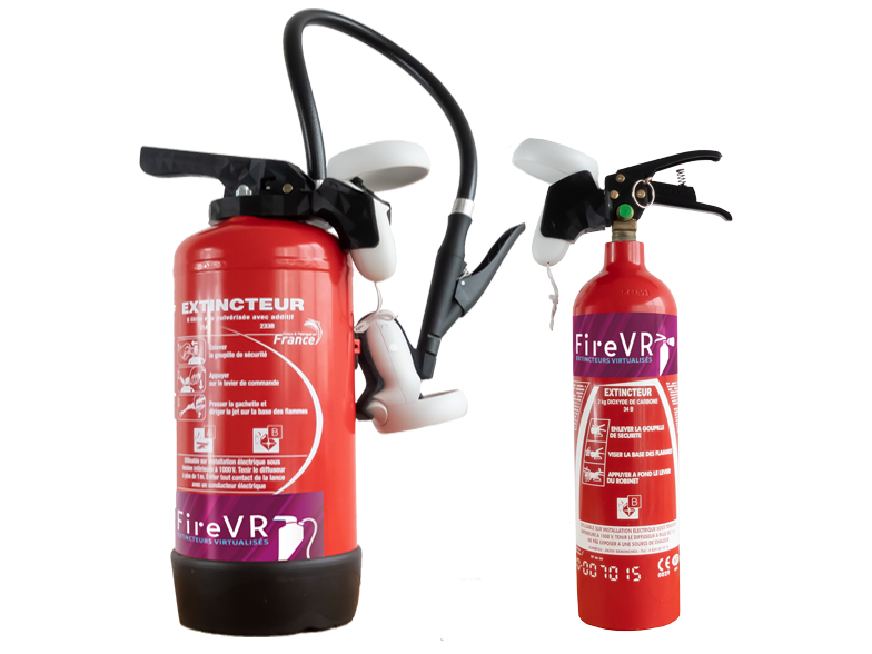 Découvrez FIRE VR avec les extincteurs virtualisés, LA solution leader sur le marché pour les formations incendie Fire VR est la solution leader de réalité virtuelle sur Oculus Quest 2
